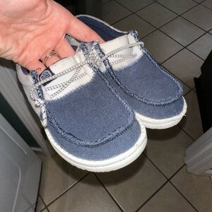 Hey Dude Navy and White Casual Loafers